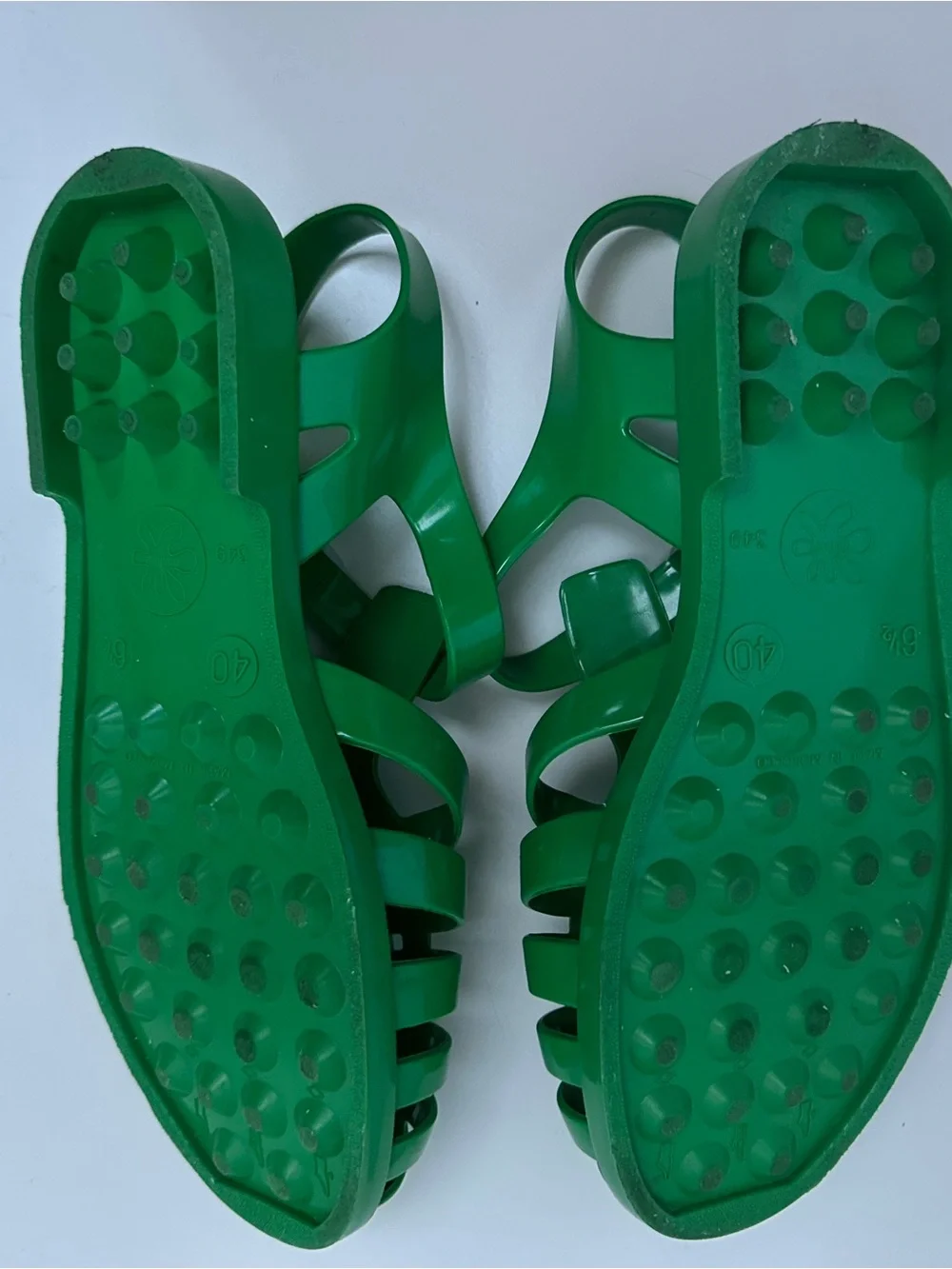 Green Womens Jelly Fisherman Sandals
